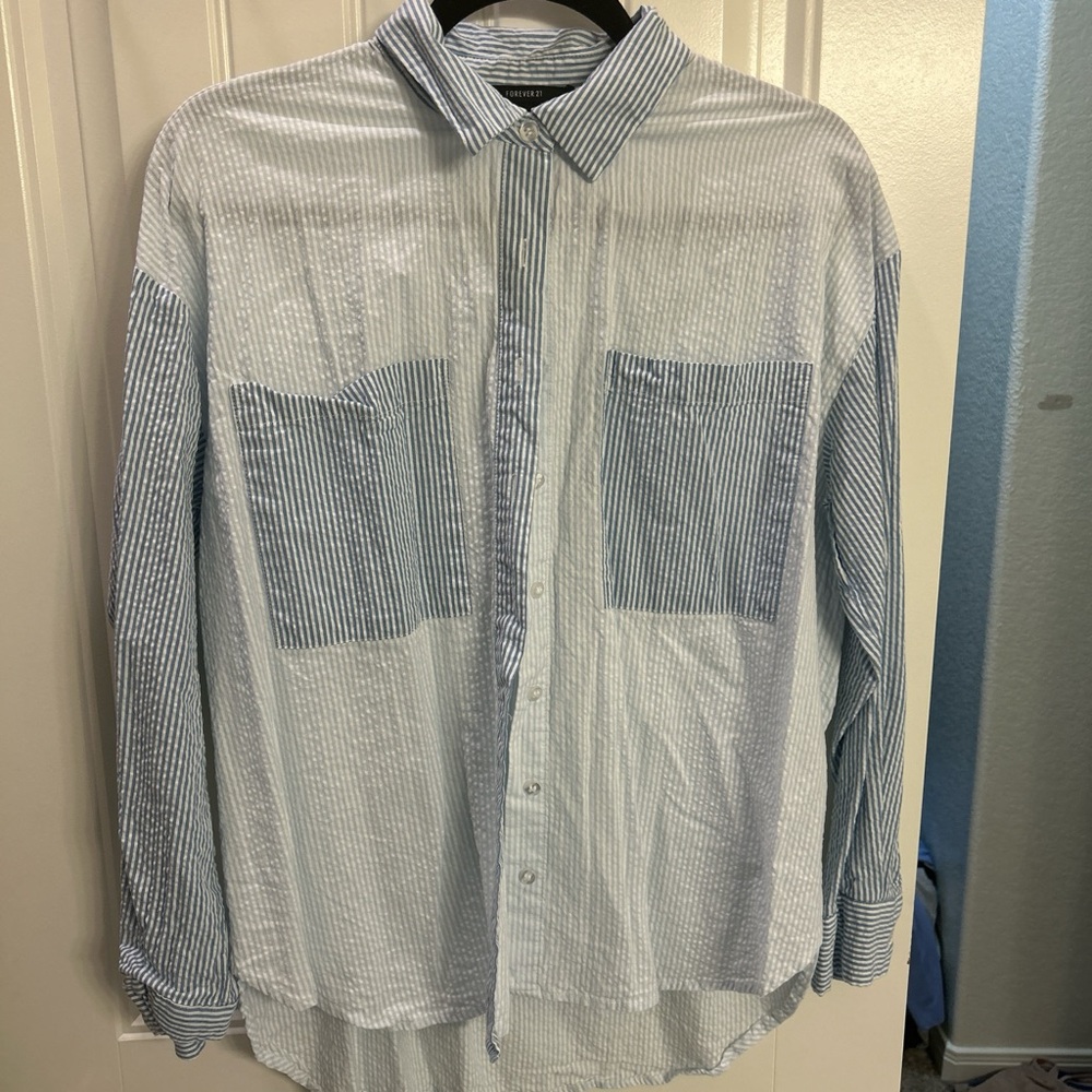 Women’s Striped Button-Down Shirt